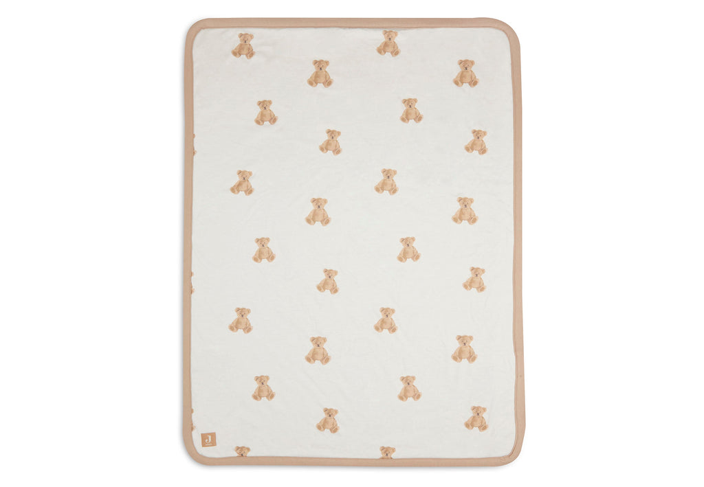 Jollein Crib Blanket Jersey 100x150cm | Teddy Bear