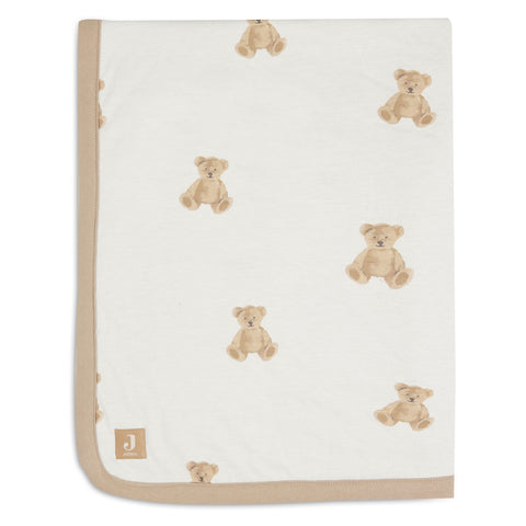 Jollein Crib Blanket Jersey 100x150cm | Teddy Bear