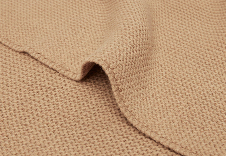 Jollein Crib Blanket 75x100cm | Basic Knit Biscuit