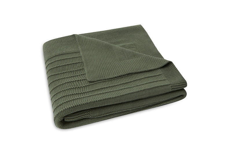 Jollein Crib Blanket 75x100cm | Pure Knit Leaf Green