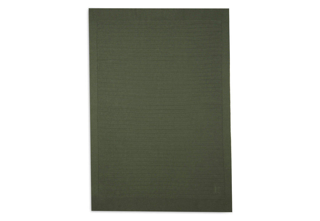 Jollein Crib Blanket Jersey 100x150cm | Pure Knit Leaf Green