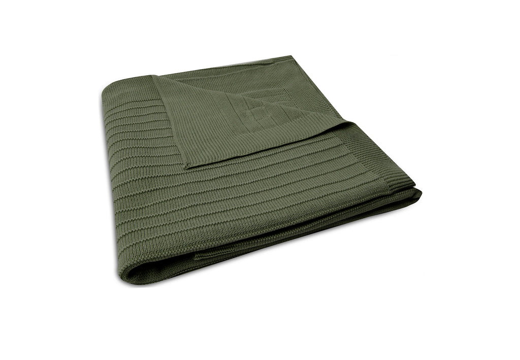 Jollein Crib Blanket Jersey 100x150cm | Pure Knit Leaf Green