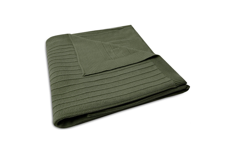 Jollein Crib Blanket Jersey 100x150cm | Pure Knit Leaf Green
