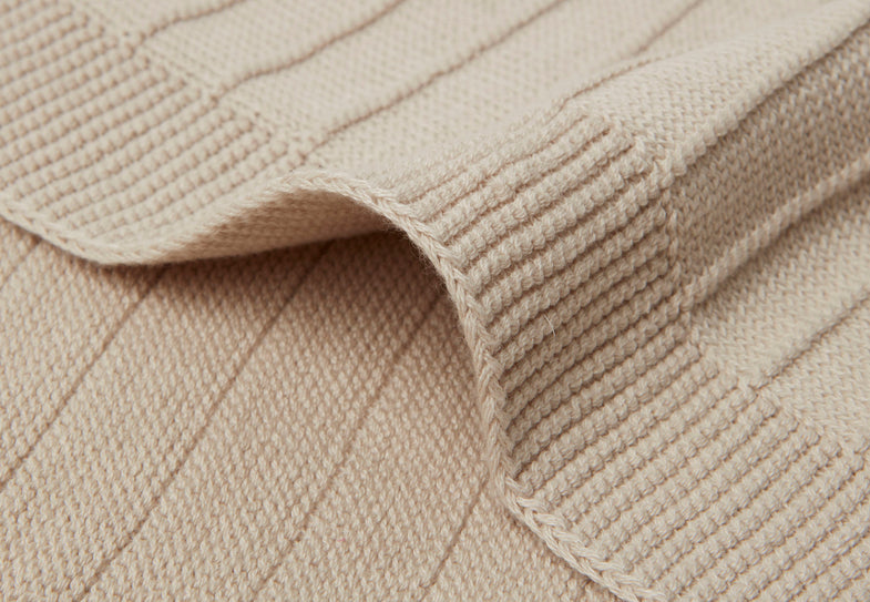 Jollein Crib Blanket Jersey 100x150cm | Pure Knit Nougat