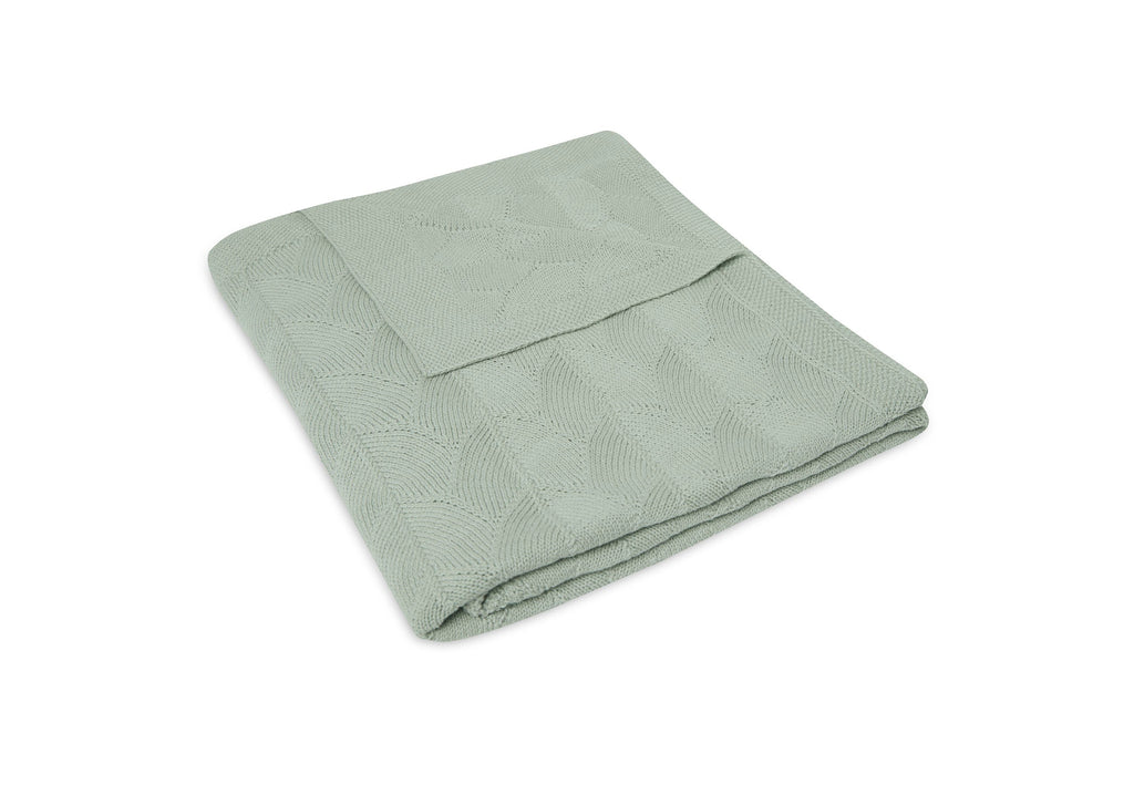 Jollein Crib blanket 100x150cm | Shell Knit Sea Foam