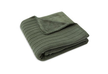 Jollein Crib Blanket 75x100cm | Velvet Pure Knit Leaf Green