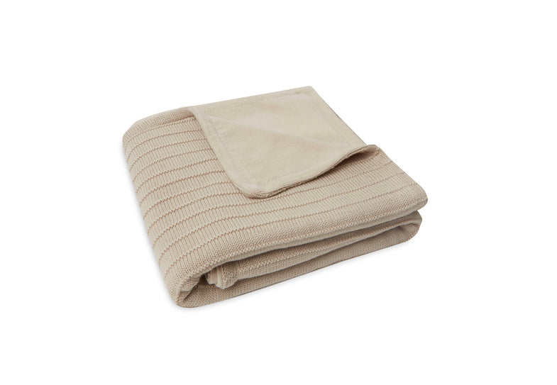 Jollein Crib Blanket 75x100cm | Velvet Pure Knit Nougat
