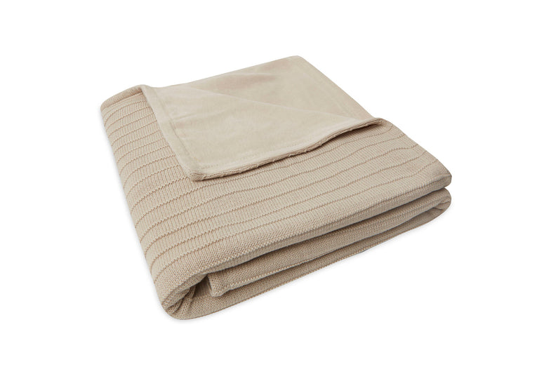 Jollein Crib blanket 100x150cm | Velvet Pure Knit Nougat