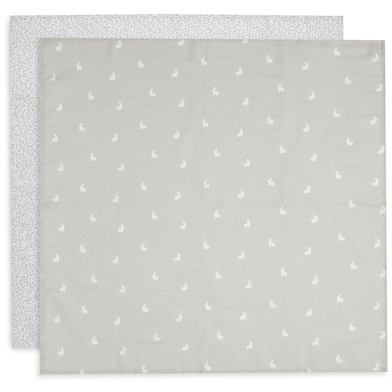 Jollein Hydrophilic Cloth Small 70x70cm 2-Pack | Dotted & Rabbit Nougat
