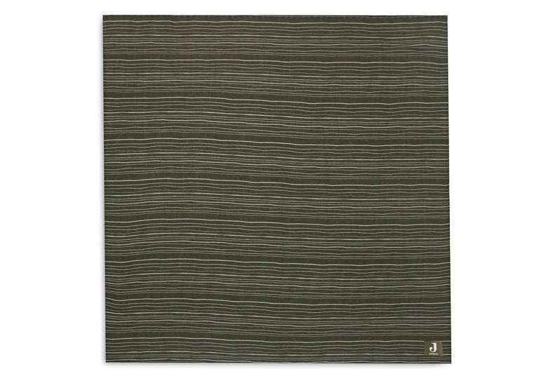 Jollein Hydrophilic Cloths 115x115cm | Stripe Leaf Green