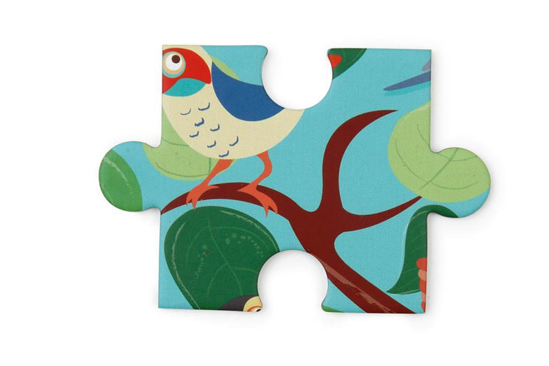 Scratch contour puzzle 58 pieces | Bird tree