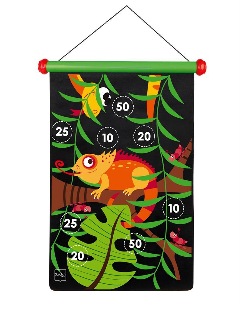 Scratch magnetic double sided darts board | Jungle