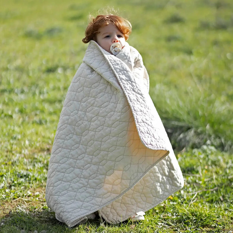 Nobodinoz Blanket 100x70cm Wabi Sabi Quilted blanket 100x135cm | Ginger