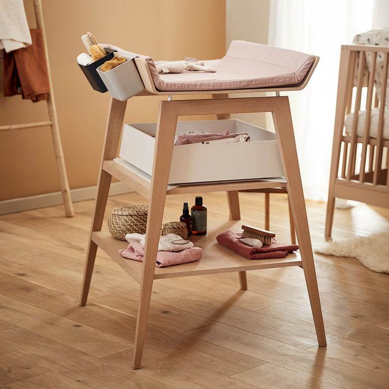 Leander WasCushionhoes Linea Changing Table | Cappuccino