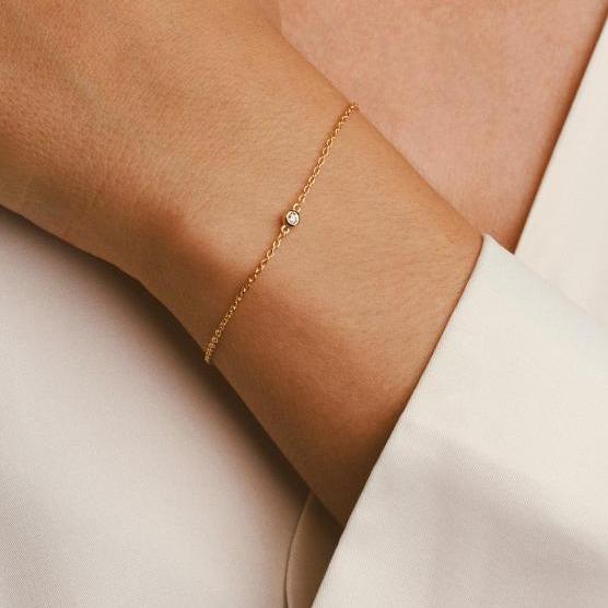 Galore Bracelet Single Diamond | Gold Women