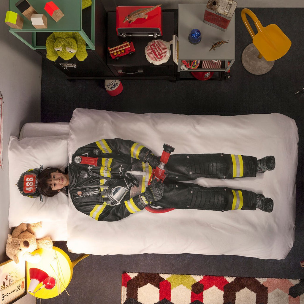 SNURK dekbedset 140 x 200/220cm Fire Fighter - DE GELE FLAMINGO - Kids concept store 