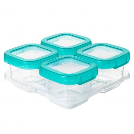 OXO Tot Vierdelige Set Diepvriesdoosjes Plastic 4x120ml - Teal