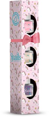 Snails set 3 mini nail polishes washable | Unicorn