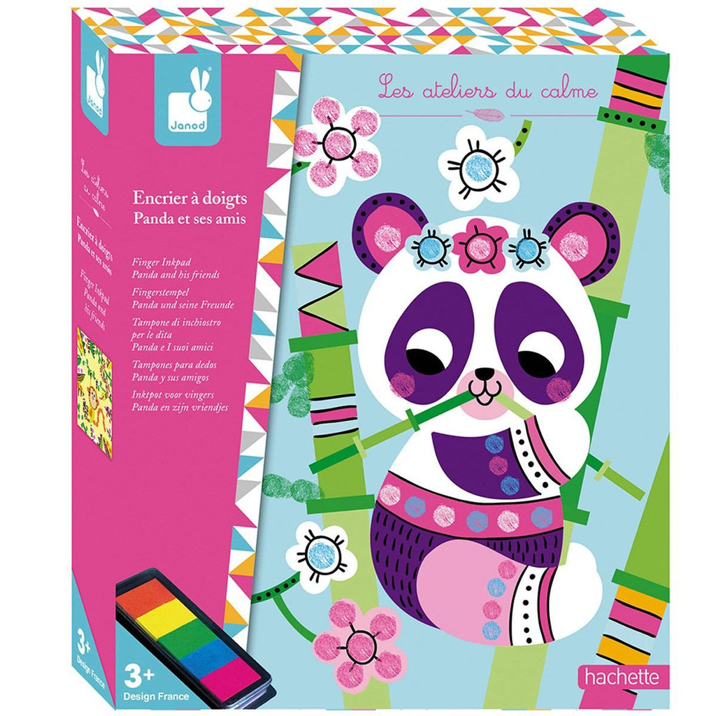 Janod cards set 5 pieces With finger paint - Panda