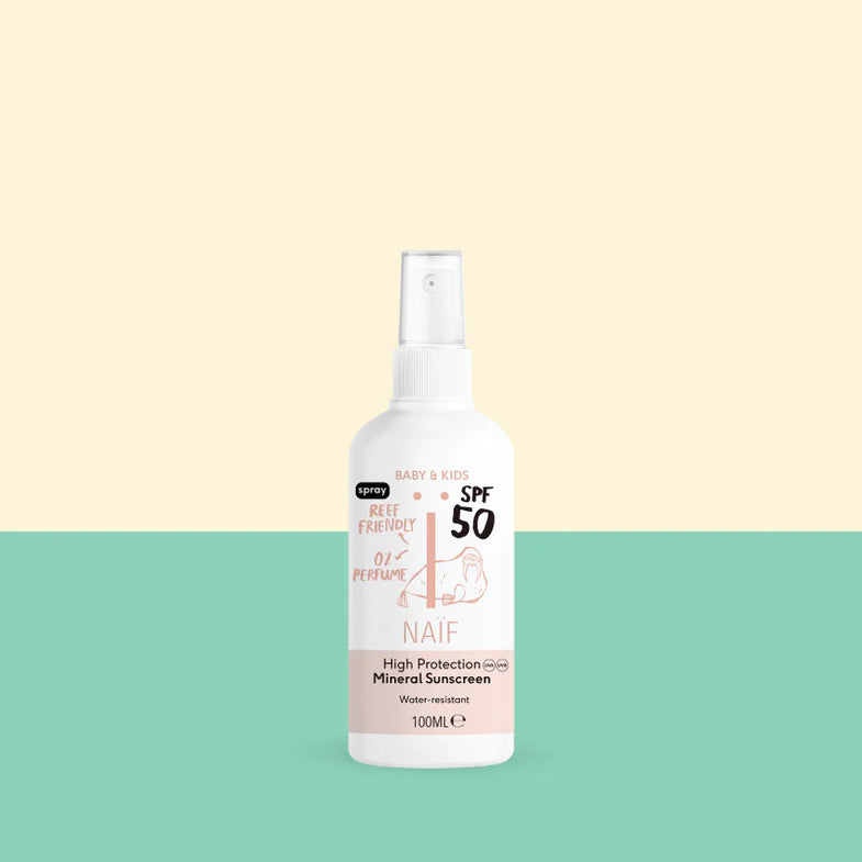 Naïf sunscreen spray for Baby & Kids SPF50 0% perfume | 100ml