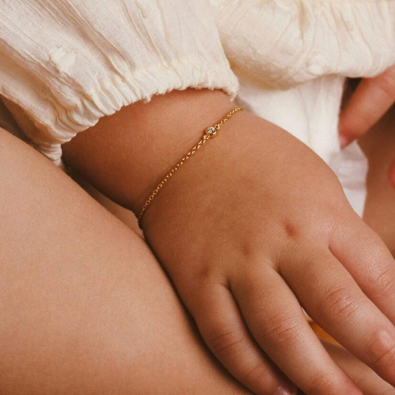 Galore Bracelet Single Diamond | Gold Baby