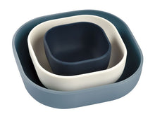 Béaba Silicone Bowls Set 3 | Blue