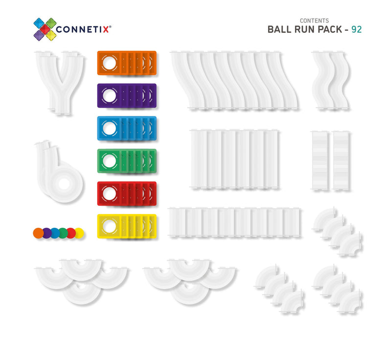 Connetix Tiles Ball Run Pack EU I 92 Pieces
