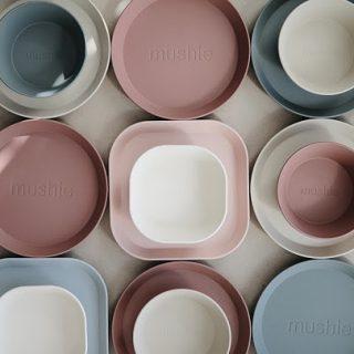 Mushie Set 2 Bowls Rond | Smoke