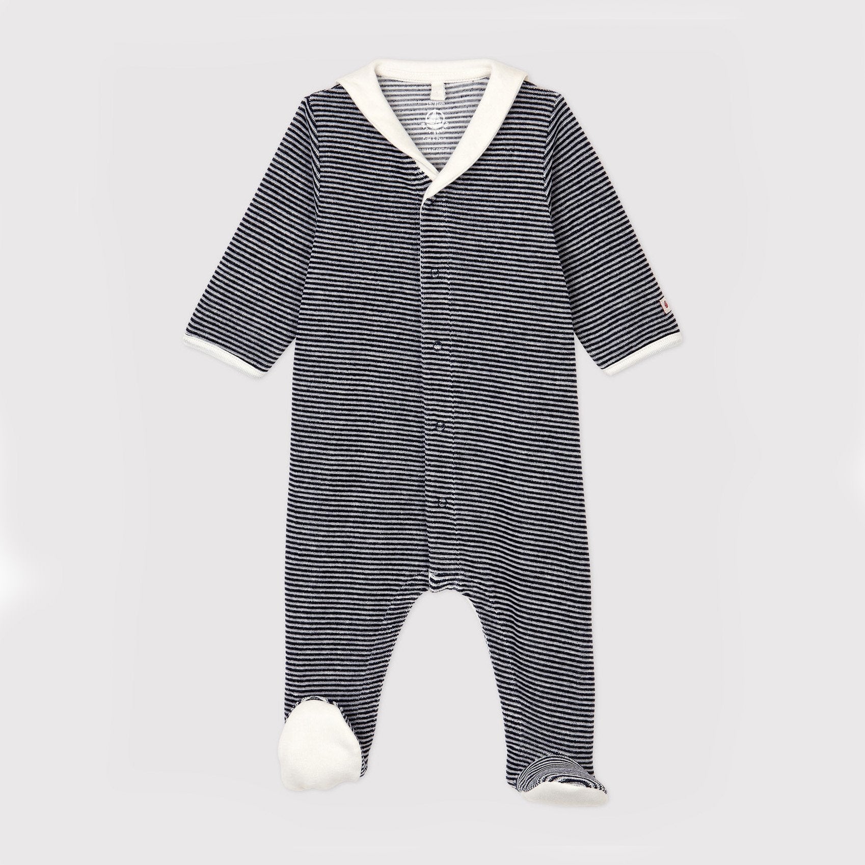 Petit Bateau Pajama | Striped With Col