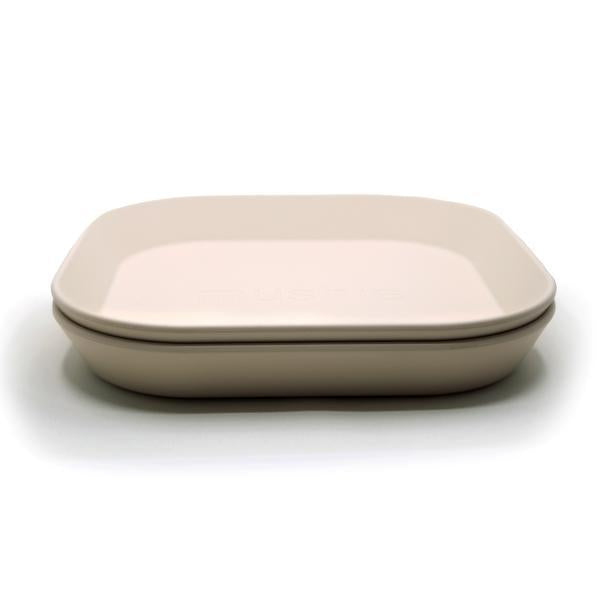 Mushie Set 2 Borden Vierkant | Ivory