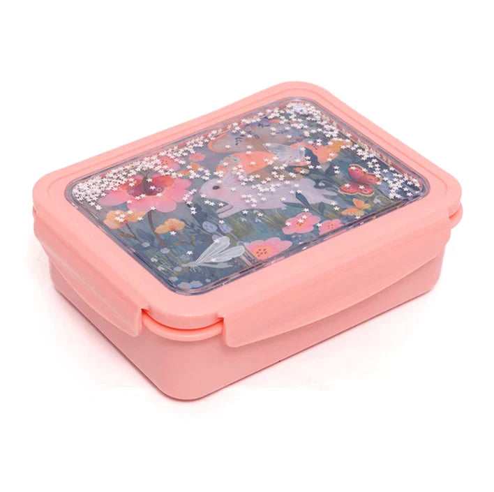 Petit Monkey Handy Bento Lunchbox | Bunny White Stars