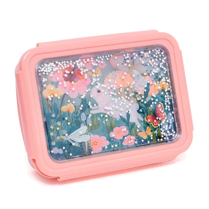 Petit Monkey Handy Bento Lunchbox | Bunny White Stars