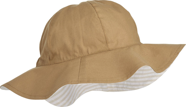 Liewood Amelia Reversible sun hat | Stripes Crisp White /Sandy
