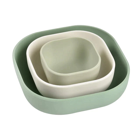 Béaba Silicone Bowls Set 3 | Green