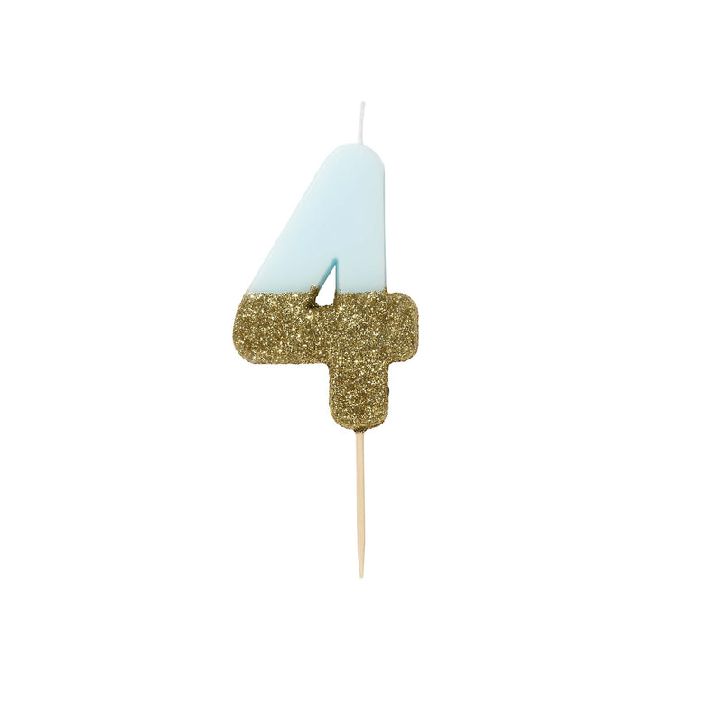 Talking Tables Golden Glitter Candle | Blue 4