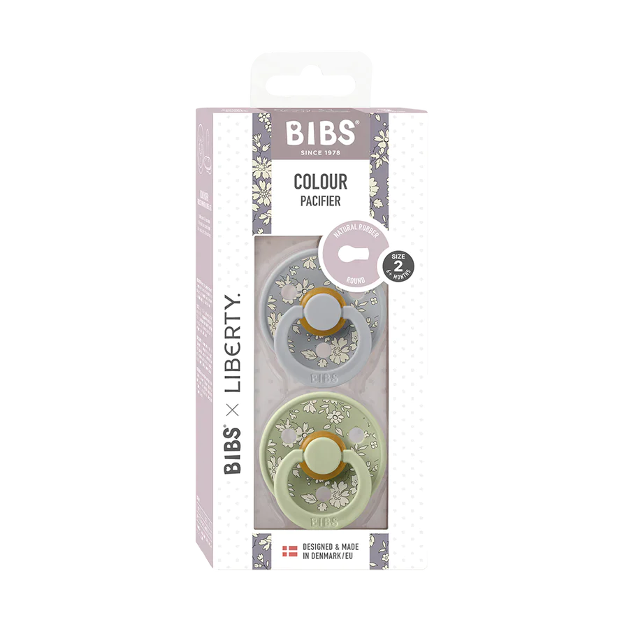 Bibs pacifier latex 0-6 months 2 pack | Sage mix