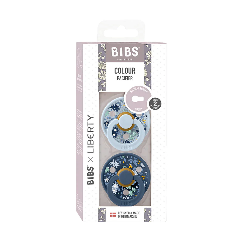 Bibs pacifier latex 0-6 months 2 pack | Baby Blue Mix