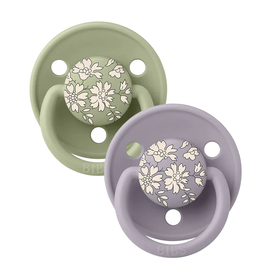 Bibs Deluxe pacifier around silicone 2 pack | Sage mix