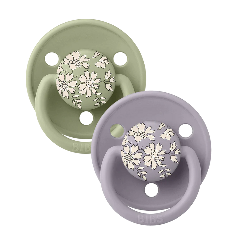 Bibs Deluxe pacifier around silicone 2 pack | Sage mix