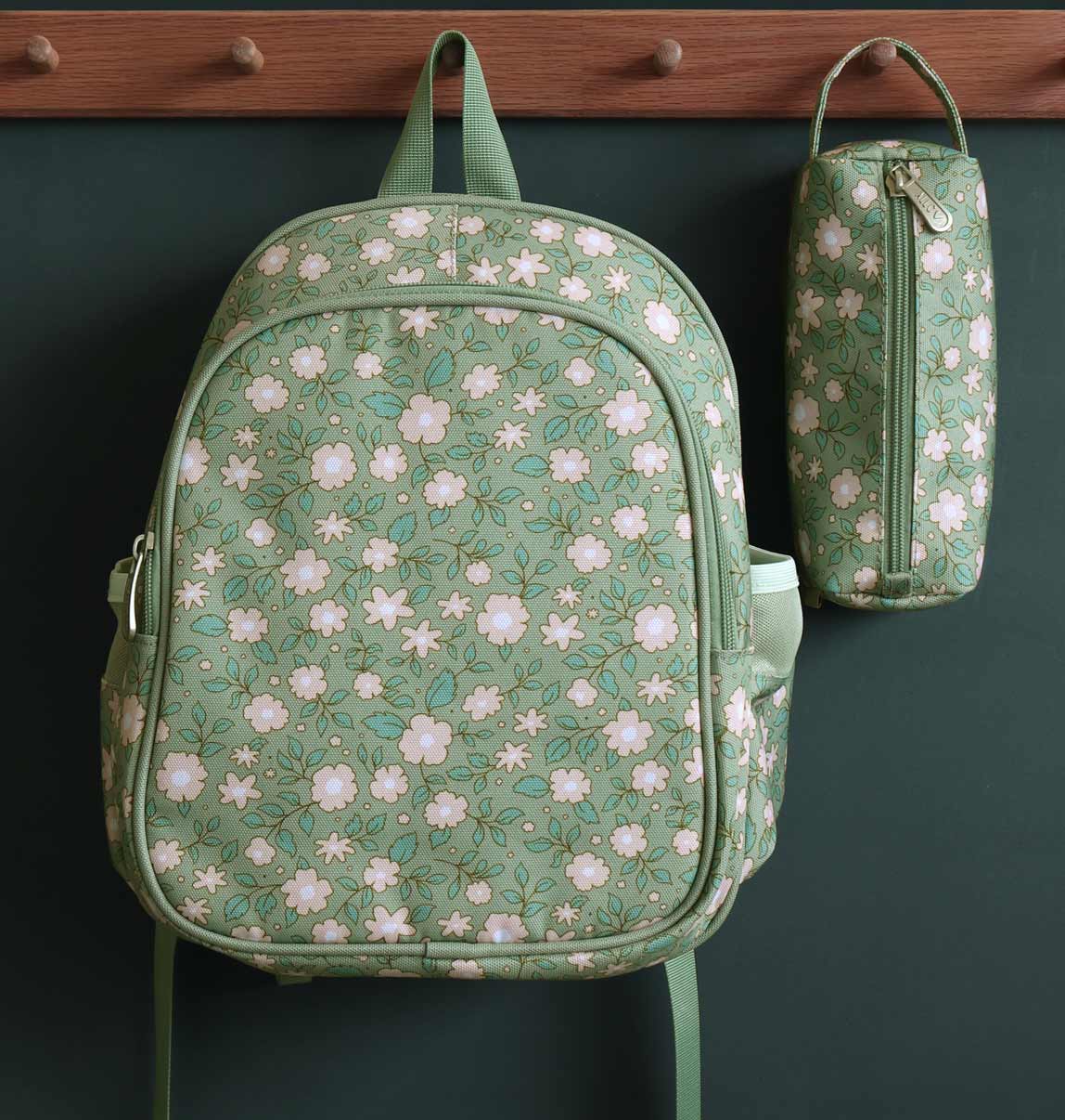 A Little Lovely Company Backpack | Blossoms - Sage Green