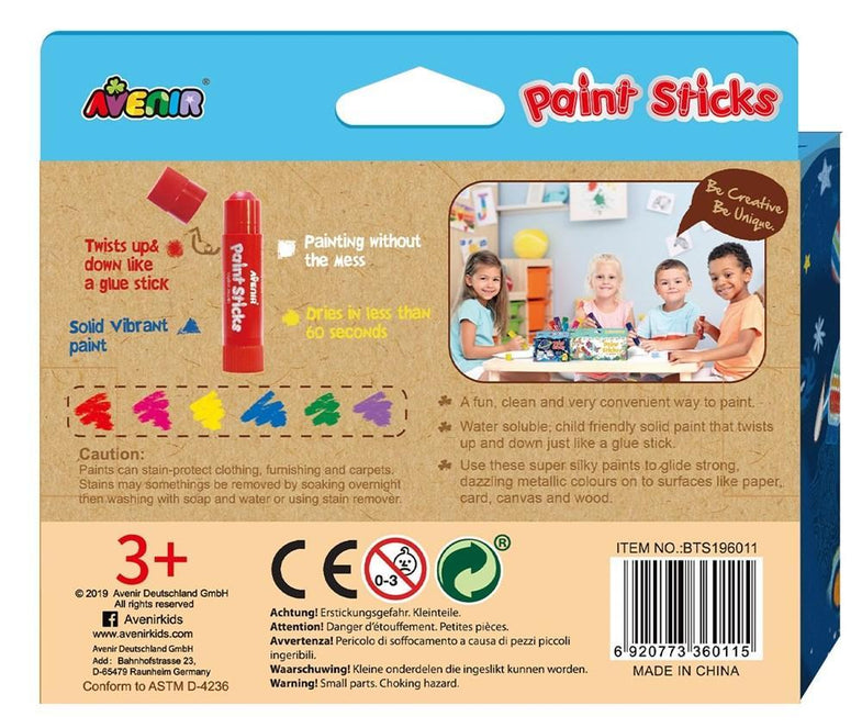 Avenir Paint Sticks | Paint Pens 6 Colors Metallic