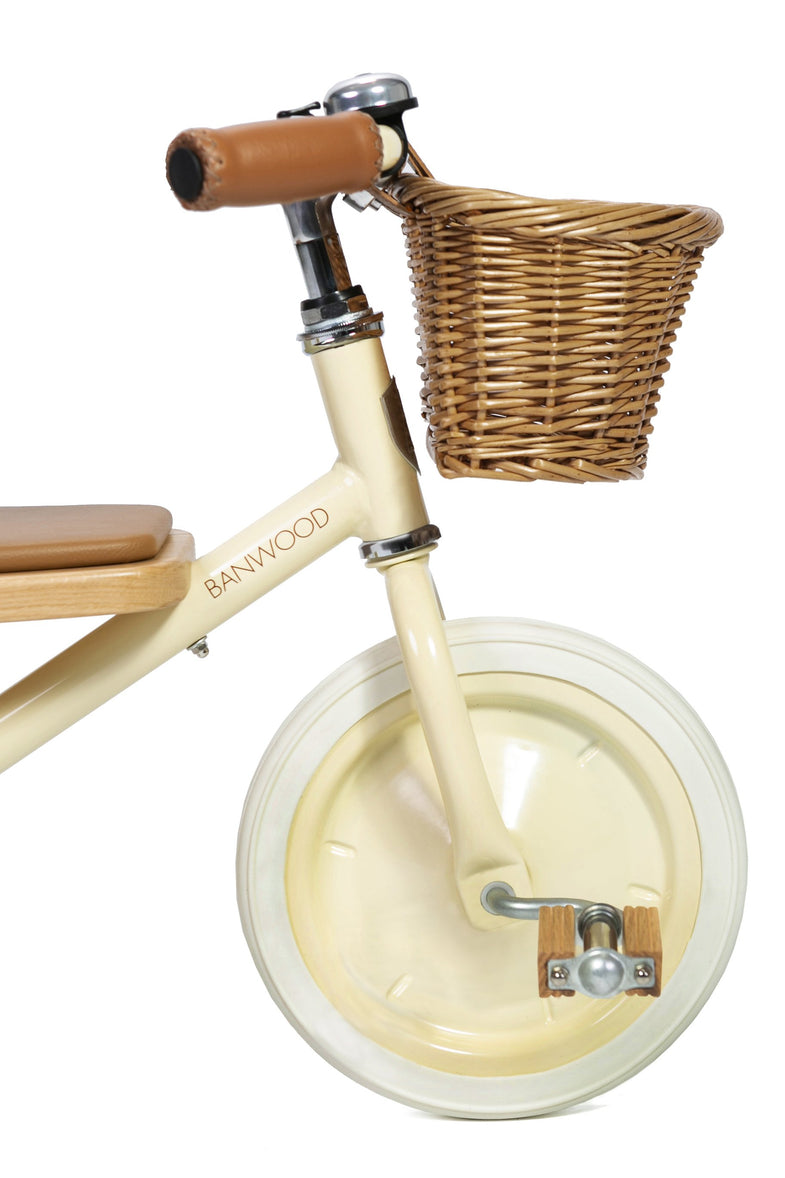 Banwood trike tricycle With pushing and basket | Cream