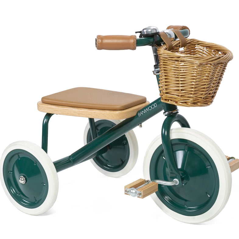 Banwood trike tricycle With basket | Green