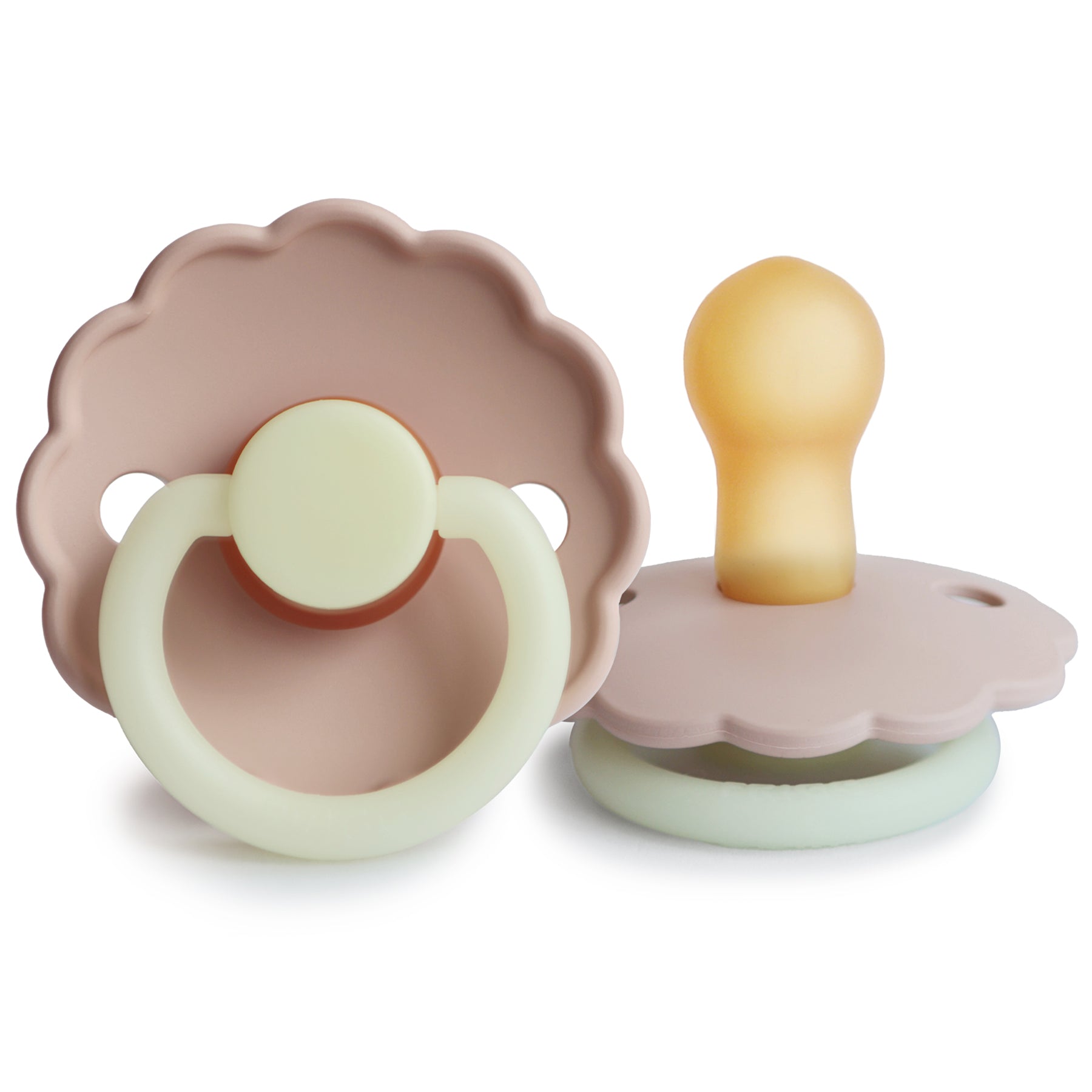 Frigg Night Daisy Latex Pacifier 0-6m | Blush
