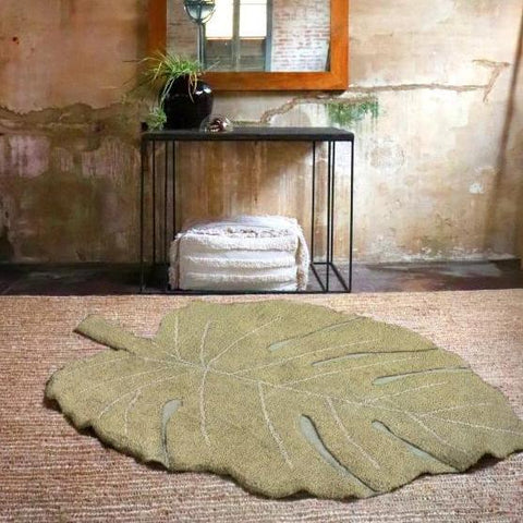 Lorena Canals machine washable Carpet 120x180cm Monstera Olive