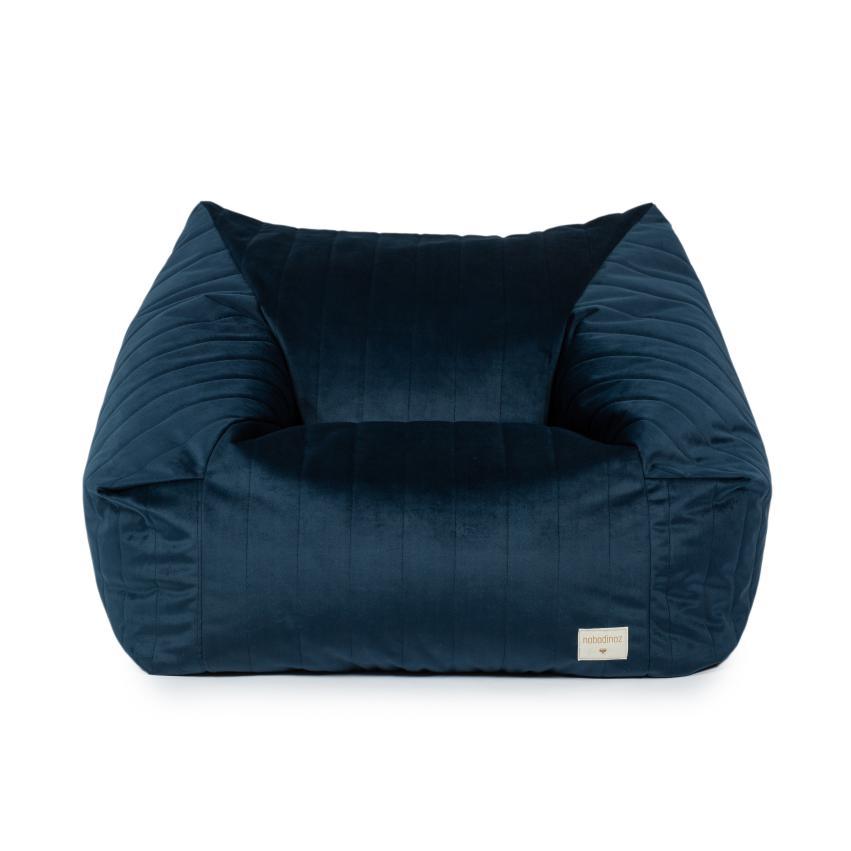 Nobodinoz Chelsea Velvet Beanbag | Night Blue