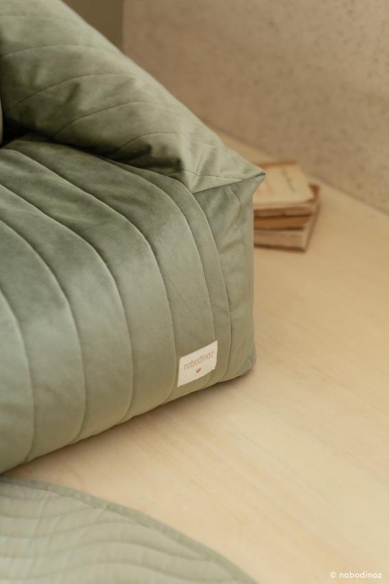 Nobodinoz Chelsea Velvet Beanbag | Olive Green