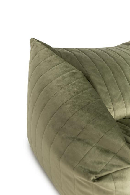 Nobodinoz Chelsea Velvet Beanbag | Olive Green