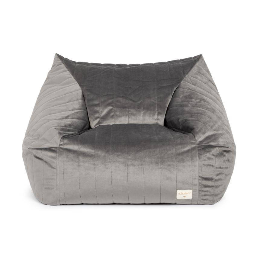 Nobodinoz Chelsea Velvet Beanbag | Slate Grey