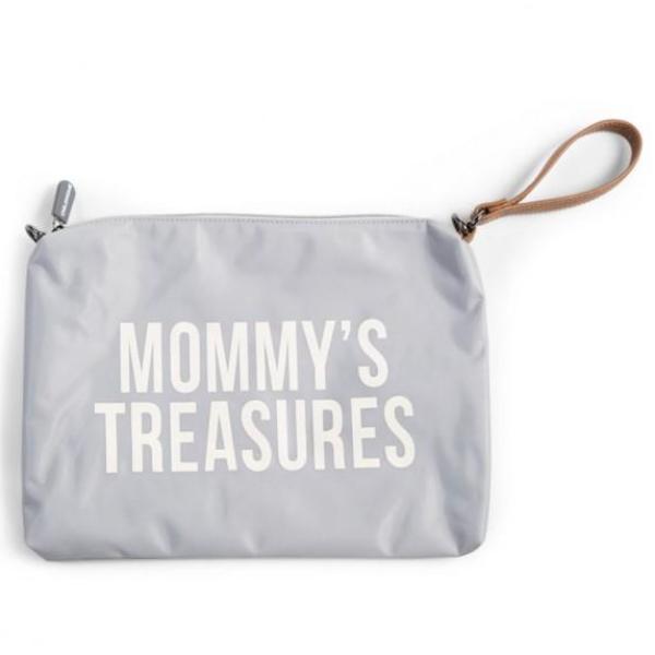Childhome Mommy Toiletry bag Clutch Grey Off White